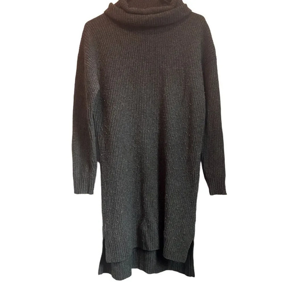 Madewell XS 100% merino wool fold over turtleneck pullover sweater dress - Picture 1 of 6